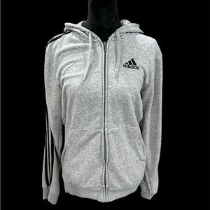 Adidas Small gray zipper jacket. Unisex